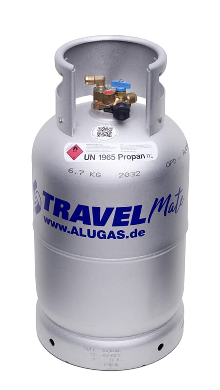Aluminium selvfyllerflaske Travelmate 11kg